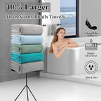 4 Piece Bath Towel Set 35"x70"Oversized Bath Towel for Bathroom Ultra Soft Fluffy Extra Large Bath Sheet Luxury Premium Bathroom Towel Highly Absorbent Quick Dry Shower Towel for Hotel Spa,Turquoise