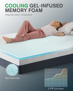 Life Balance 8 Inch Queen Size Mattress, Cooling Gel Memory Foam Mattress in a Box, Made in USA Queen Mattresses, Motion Isolation, Pressure Relief, Medium Firm, CertiPUR-US Certified, CY-8-Q