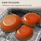 YUTANN Nonstick Frying Pan Set, 8" 10" 12" Ceramic Frying Pans, Pre-seasoned Cast Iron Pan Cookware Set with Removable Handle, Dishwasher Safe, Free of PFAS & PFOA, Compatible with All Stovetops