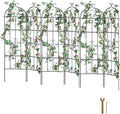 VEVOR Garden Trellis for Climbing Plants, 71 x 20 in, 6 Packs Rustproof Metal Garden Flower Trellis, Outdoor Climbing Rose Trellis Cucumbers Support, Decorative Clematis Trellis for Courtyards Lawns