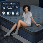 12 Inch Queen Size Mattress in a Box, Medium Firm Hybrid with Lumbar Foam and Zoned Pocket Springs for Pressure Relief and Edge Support