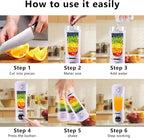 EasySpeed Personal Portable Blender,USB Type-C Rechargeable,700ml Juicer Cup,12 Stainless Steel Blades,4 Gear Modes,1500mAh Battery Capacity,Perfect for Fresh Juice at Home (Purple)