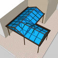 Greenhouse Panels Daylighting Roof Panels Transparent Greenhouse Panel Easy to Bend and Cut for Outdoor Gardens Greenhouses.(Blue,6x23ft)