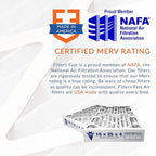 Filters Fast 9x11x1 Air Filter MERV 8, 1" AC Furnace Air Filters, Made in the USA, Actual Size: 9x11x0.75, 6 Pack
