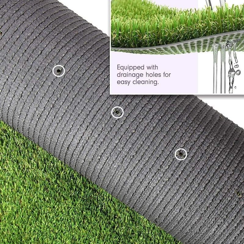 Artificial Grass Turf 15FTx54FT, 1.38" Pile Height Realistic Synthetic Grass, Indoor Outdoor Pet Faux Grass Astro Rug Carpet for Garden Backyard Patio Balcony
