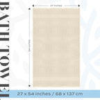 White Classic Luxury Bath Towels Set of 4 Large - 700 GSM Cotton Ultra Soft Bath Towels 27x54 | Highly Absorbent and Quick Dry | Hotel Towels for Bathroom Luxury, Plush Shower Towels, Ivory