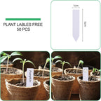 JERIA 50-Pack 3.15 Inch Peat Pots for Seedling with 50 Pcs Plant Labels,Outdoor Garden Germination Nursery Pots,Biodegradable Seed Starter Pots Kits