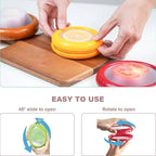 Avocado Saver and Tomato Holder - Set of 4 Reusable Storage Containers for Fridge - Ideal for Garlic, Onions, Lemons, and Potatoes