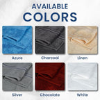 Casa Lino Set of 4 Luxury Linen Bath Towels Extra Large | 100% Soft Cotton 600 GSM Thick Absorbent Quick Dry Hotel Bathroom Towel for Home | 30"x60" | Linen