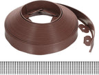 uxcell Landscape Edging, 1Pcs 60FT x 2" - No Dig Garden Edging Kit with 54 Stakes, Landscape Edging Border for Garden Lawn Flower Bed Yard Grass (Brown)