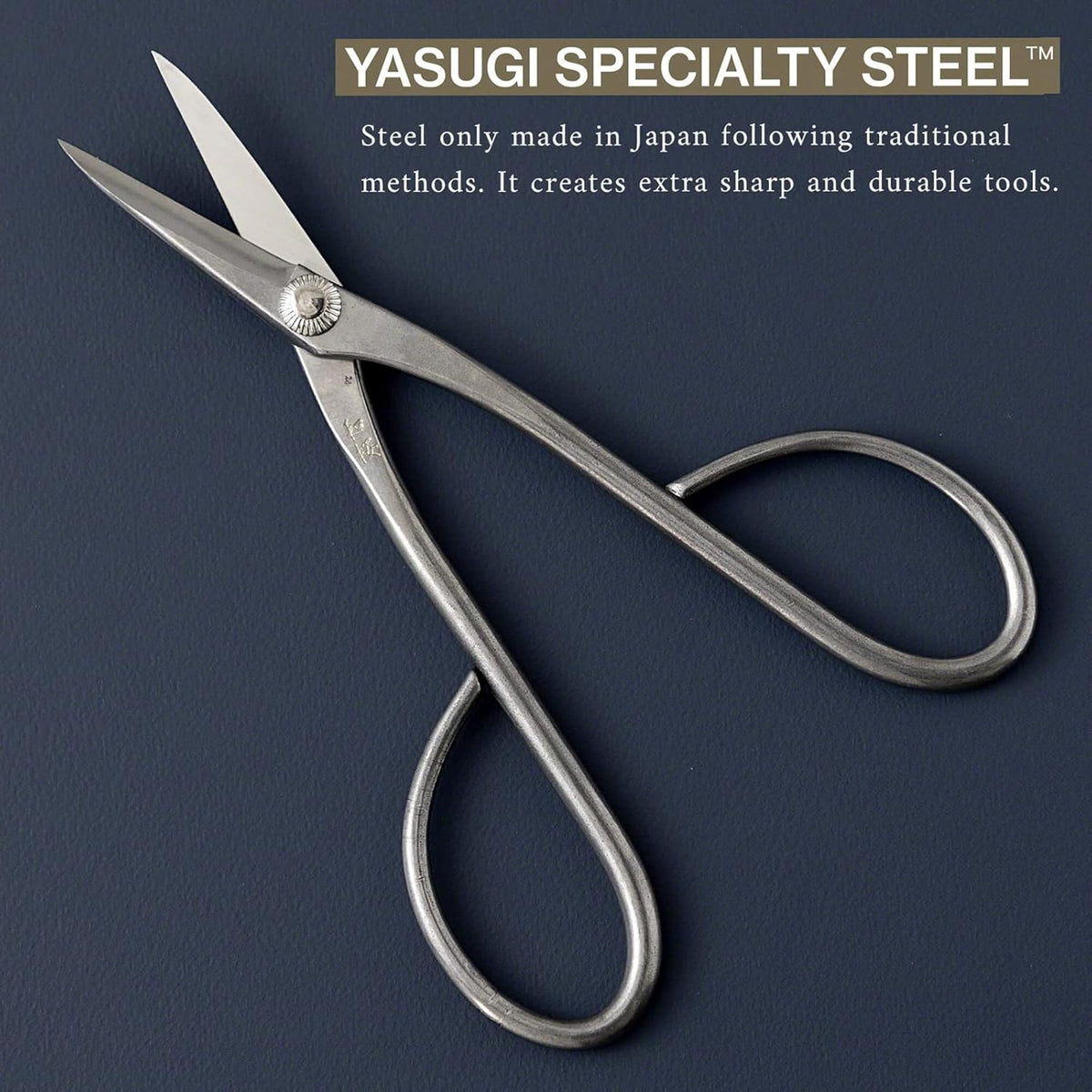 Wazakura Yasugi Stainless Steel Made in Japan Satsuki Bonsai Scissors 7.09" (180 mm), Hasami Pruning and Trimming Shears, Japanese Gardening Tools - Yasugi Stainless Steel Satsuki