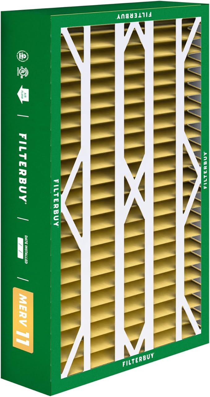 Filterbuy 16x26x5 Air Filter MERV 11 Superior Pet & Allergy Defense (3-Pack), Pleated HVAC AC Furnace Filters for Electro-Air, Emerson, White Rodgers, and More (Actual Size: 16.00 x 25.75 x 4.88)
