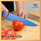Knife Set, 12-PC Colorful Kitchen Knife Set, 6 Sharp Kitchen Knives with Built-in Sharpener Covers for Cooking, Cutting&Chopping (Multicolor)