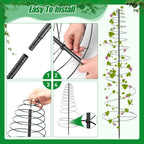 Trellis for Climbing Plants Outdoor, 73inch Tall Plants Trellis Support Metal Garden Trellis for Vegetables Flowers Plants Vine Support