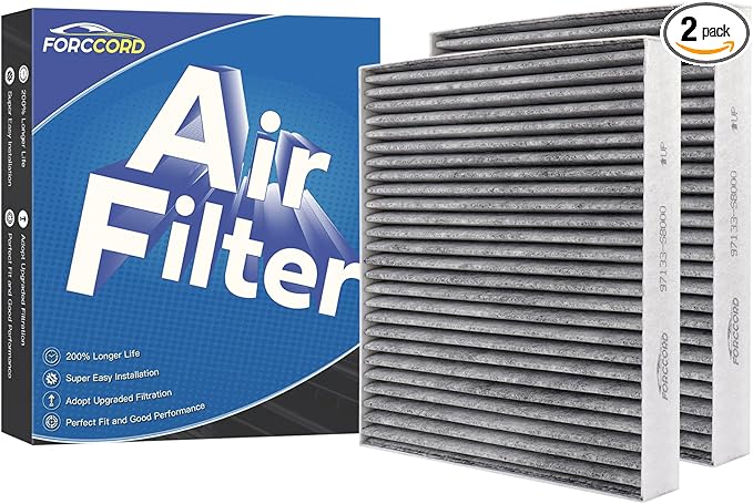 2-Pack HEPA Cabin Air Filter Fits for Hyundai Palisade 2025 2024 2023 2022 2021 2020 Activated Carbon Cabin Filter Replacement 97133-S8000 Car Accessories