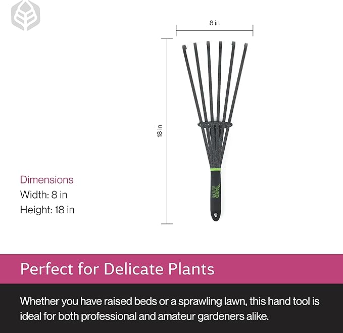 Yard Butler Terra Garden Hand Tools - Weeding Hand Tiller Tool for Efficient Gardening - Weed Remover Tool for Lawn & Garden Care - Durable Gardening Accessory, Whisk Rake