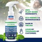 All Natural Peppermint Oil Insect & Pest Control Spray Repels Mice, Spiders, Ants, for Home, Indoor, Outdoor, Garden Maximum Strength Smart Grower Ready to Use 16 FL OZ