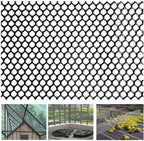XIFENG Plastic Wire Mesh Fence Roll for Poultry Dogs Rabbit Snake Barrier, Plastic Chicken Fence Wire Fencing Mesh Poultry Netting for Garden Farm(Size:0.47in mesh-65ft L x 3.3ft W Roll,Color:Black)