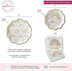 Kate Aspen Boho Rainbow Baby Shower Decorations, One Size, 62 Pc Party Tableware Kit