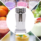 Milk Shaker Machine Double Head, 110V Commercial Stainless Steel Milk Shaking Machine, Electric Milkshake Maker with 2Pcs 800ml Cups, Speed Adjustable