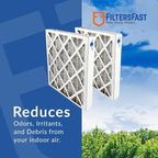 Filters Fast 18x24x2 Pleated Air Filter Merv 11, 2 AC Furnace Air Filters, Made in the USA, Actual Size 17.375x23.375x1.75, 6 Pack