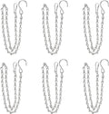 YINGFENG 6 Pack 19.7 Inch Silver Hanging Chain for Hanging Bird Feeders, Bird Houses, Planters, Baskets, Birdbaths, Lanterns, Wind Chimes, Billboards, Signs and Ornaments