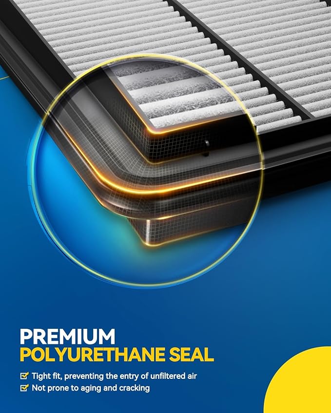 PHILTOP Engine Air Filter, Compatible with CA11858 Nissan Rogue 2014-2020, Rogue Sport 2017-2022, Improve Engine Performance Car Accessories