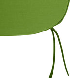 SleepMan Outdoor 17"x16" Chair Cushions with Ties Set of 6, Water Resistant All Weather U-Shape Seat Pads for Patio Garden Furniture Indoor Fade Resistant Patio Cushions (Grass Green)