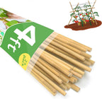 Garden Stakes 4ft, Natural Bamboo Stakes 4 Feet, Thicker Sturdy Plant Stakes 25 Pack for Tomatoes, Beans, Flowers, Potted and More Climbing Plants