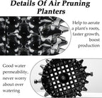 3 Gallon Air Pruning Container New Plastic Nursery Pot Fruit Vegetable Garden self-Planting pots, Size 10"x10", Black