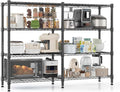 Homdox Heavy Duty Storage Shelves, 4 Tier Wire Shelving Unit, Adjustable Metal Shelves for Storage, Garage Rack Pantry Shelves Kitchen Shelving, 14"x60"x60", Black