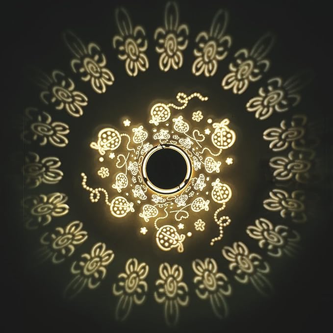 Upgraded Ladybug Solar Lights for Outside Garden Decor, Waterproof Hanging Metal Lanterns Outdoor Solar Lights for Yard, Patio, Porch, Fence - Birthday Gifts for Women, Mom, Grandma