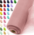 54" by 20 Yards Tulle Fabric Rolls Tulle Ribbon Tutu Spool Bolt for DIY Wedding Decoration Baby Shower Tutu Skirt Gift Wrapping Large Matte Tulle, Roll Packaging (Dusty Rose)