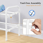 Shoe Rack 2 Tier,41.53'' Adjustable Metal Shoe Organizer for Closet, Bedroom, Entryway,Holds Up to 12 Pairs Shoes,Expandable,White