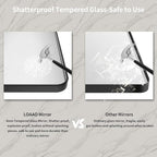 LOAAO 72X36 Inch Black Metal Framed Bathroom Mirror for Wall, Matte Black Bathroom Vanity Mirror Farmhouse, Large Rounded Rectangle Mirror, Anti-Rust, Shatter-Proof, Hangs Horizontally or Vertically