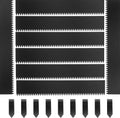 Steel Landscape Edging 40" Lx8 H,8pcs Metal Landscape Edging with 9 Stakes,27Ft Easy-to-Install Garden Edging for Flexible Bend,No-Dig Lawn Edging Border for Yard Pathway Forestry,Black