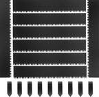 Steel Landscape Edging 40" Lx8 H,8pcs Metal Landscape Edging with 9 Stakes,27Ft Easy-to-Install Garden Edging for Flexible Bend,No-Dig Lawn Edging Border for Yard Pathway Forestry,Black