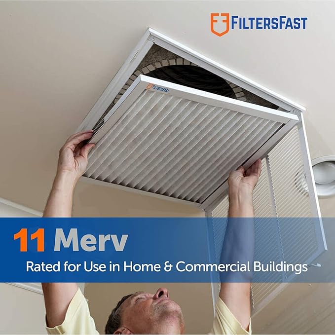 Filters Fast 14x30x1 Air Filter MERV 11, 1" AC Furnace Air Filters, Made in the USA, Actual Size: 13.75"x29.75"x0.75, 6 Pack