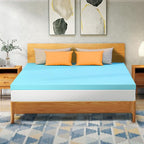 VALUXE Twin Mattress Topper 3 Inch Cooling Gel Memory Foam, CertiPUR-US Certified Topper & Pad for Back Pain Relief, Soft Breathable Bedding with Pressure Relief (Blue)