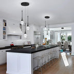 cenzoz 3-Lights Modern Pendant Lights for Kitchen Island LED Dimmable Crystal Glam Ceiling Pendant Lighting Chandelier for Dining Room Hallway Bedroom Corner Lamp Black