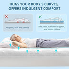 YUGYVOB Mattress Pad Extra Thick, Cooling, and Breathable Twin XL Mattress Topper 8-21" Deep Pocket Soft Down Alternative Fill