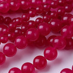 Rose Carnelian Stone Beads Gemstone Round Crystal Energy Jade Beads Stone Beads for Jewelry Making DIY Bracelet Necklace Jewelry Making 1 Strand 15.5inch 35PCS 10MM