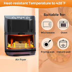Air Fryer Paper Liner Disposable - 100PCS 6.5 Inch Square Liners for Air Fryer, Grease and Water Proof Non Stick Basket Parchment Paper