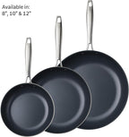 Tramontina Signature 8-Inch Tri-Ply Clad Stainless Steel Small Frying Pan with Ceramic Non Stick Interior, Induction-Ready Nonstick Skillet, Oven-Safe, Dishwasher-Safe
