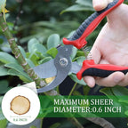 6 Pcs Garden Bypass Pruning Shears Bulk Heavy Duty Gardening Scissors Stainless Steel Blades Gardening Shears Handheld Garden Pruners Manual Plant Clipper for Flower Trimming Secateurs Tool 7.48 Inch
