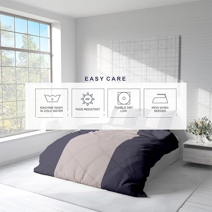 Kotton Culture 120"x98" 3 Pc Oversized King Duvet Cover Set 100% Egyptian Cotton - 600 TC Comforter Cover, Zipper Closure & Corner Ties - Fits Large King Inserts (Oversized King,Dashing Grey)