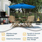6.5' x 10' Rectangular Patio Umbrella Large Outdoor Market Umbrella w/UV Protection, Push Button Tilt and Crank Lift, Rectangle Table Umbrella for Garden, Deck, Pool, Patio, Royal Blue
