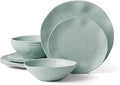 Oneida 895952 Terrazzo Melamine Mint 12 Piece Dinnerware Set, Lightweight Melamine Material
