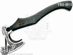 SHINY CRAFTS-Axes Handmade Viking Axe Hatchet Norse Battle Axe-with Carbon Steel Head and Black Etching Design Ashwood Handle Viking Gifts for Men with Premium Quality Leather Sheath (SCA 18)