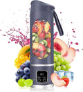 Portable Personal Electric Blender，500ML Portable Shakes and Smoothies Blender，Small Blenders、Mixing、Compact、Convenient and Versatile(Purple)